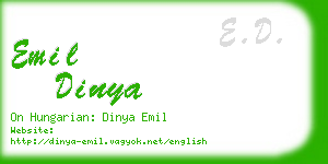 emil dinya business card